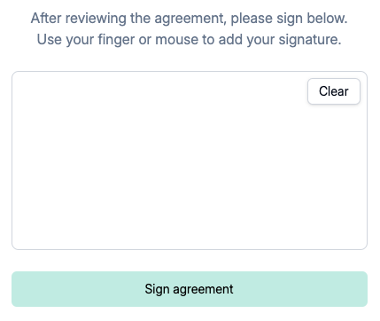 Sign agreement
