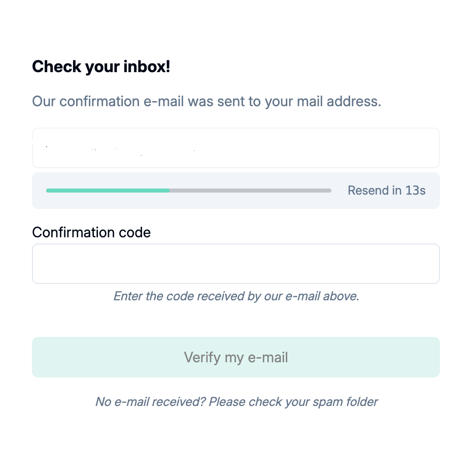 Create account 2
